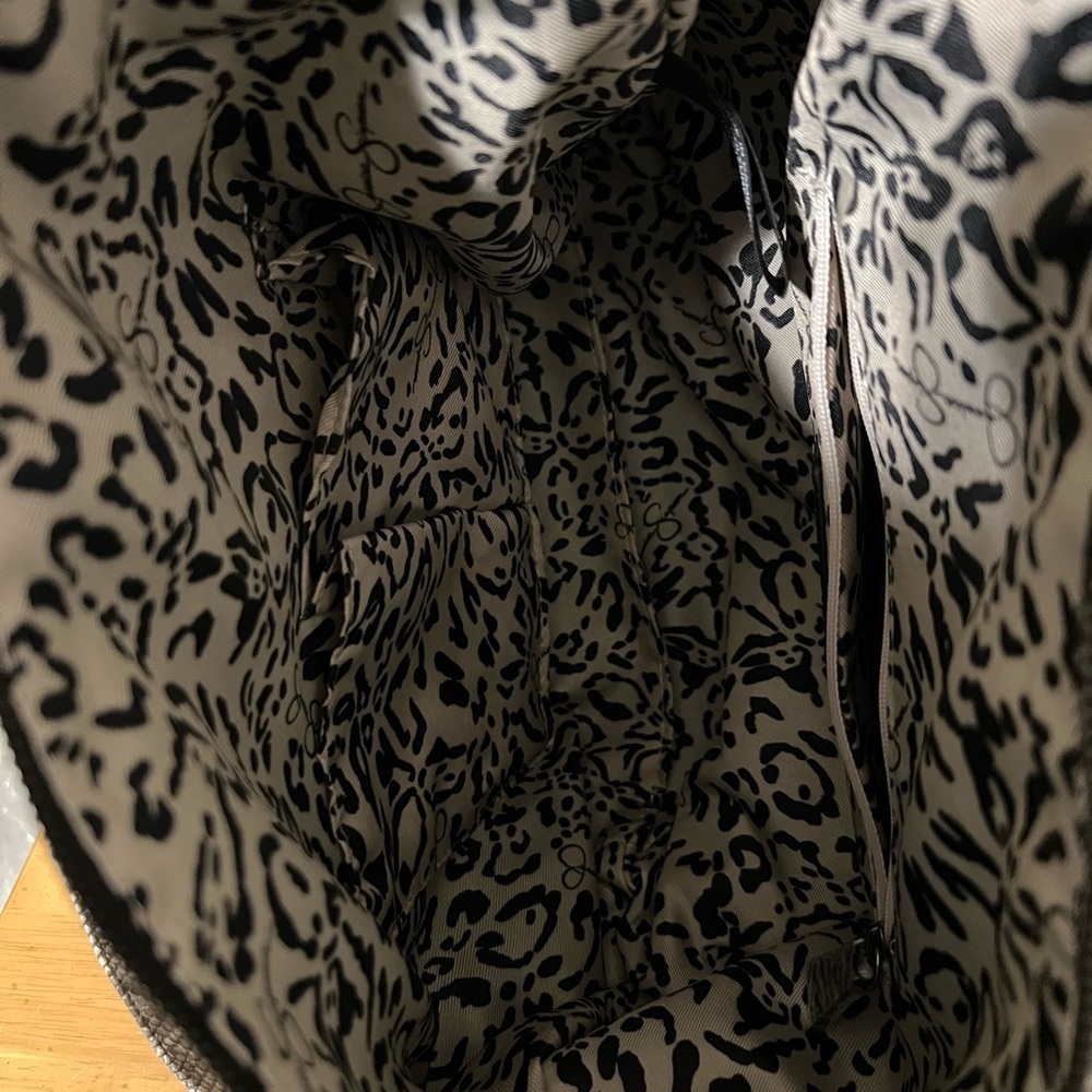 Jessica Simpson Black and White Phython Zoey Satchel - Picture 12 of 15